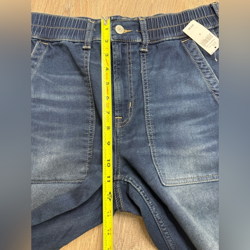 NWT GAP High Rise Denim Girlfriend Utility Joggers Small - Picture 12 of 14